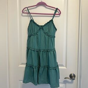 Elegant Green Sleeveless Dress